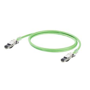Patchkabel Kupfer Industrie - IE-C5DD4UG0100A20A20-E, PROFINET Kabel (konfektioniert), RJ45 IP 20, RJ45 IP 20, Polzahl: 4, Länge: 10 m - 1173030100