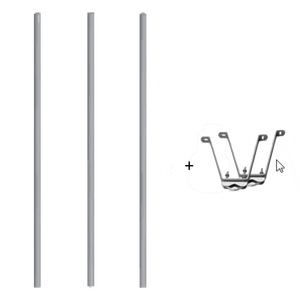 Mast für Wetterstation - 1860322, Kit 3 m Mast inkl. Wandbefestigung - 1860322