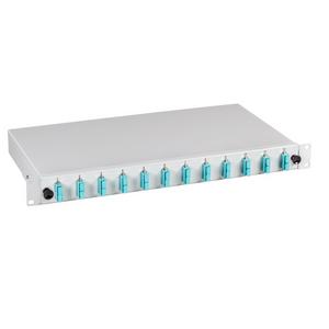Patchpanel LWL - BA71203.48OM3, Spleißbox SC 50/125µ OM3 ausziehbar 48 Pigtails abgesetzt/24 Kuppl. - BA71203.48OM3