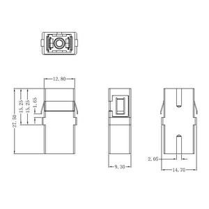 LWL-Kupplung - 53512.1, Kupplung SC Simplex OM3 aqua flanschlos - 53512.1