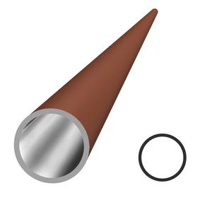 Zubehör/Ersatzteile für regenerative Energieerzeugung - 91771-01, Schneefangrohr 3000mm - Ziegelrot RAL 8004 - 91771-01