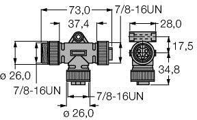 Passiver Sensor-/Aktor-Verteiler (ohne Leitung)