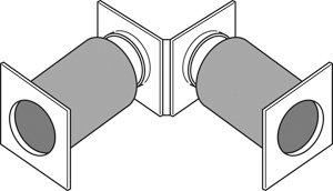 Luftkanalübergangsstück rechteckig/rund