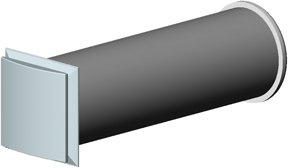 Luftkanal-Wand-/Dachdurchführung rund