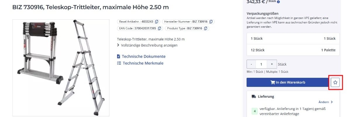 Favoriten speichern