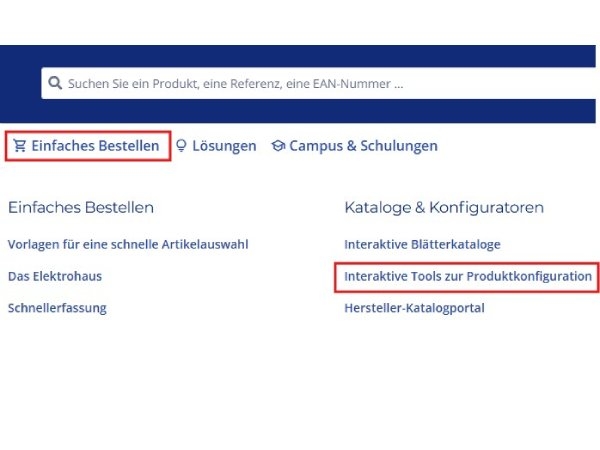 Hersteller-Konfiguratoren im Rexel Webshop