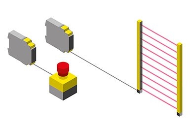 Leuze Anwendungsbeispiel: Anwendungsbeispiel: Einzelsensor-Auswertung