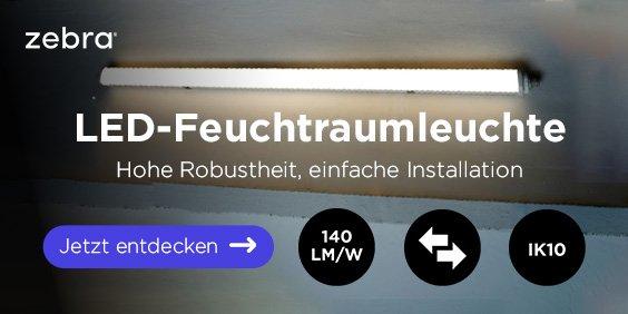 Feuchtraumleuchte IP65 IK10