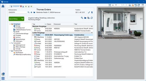 Digital Partner IN-Software - Zentrale Datenübersicht