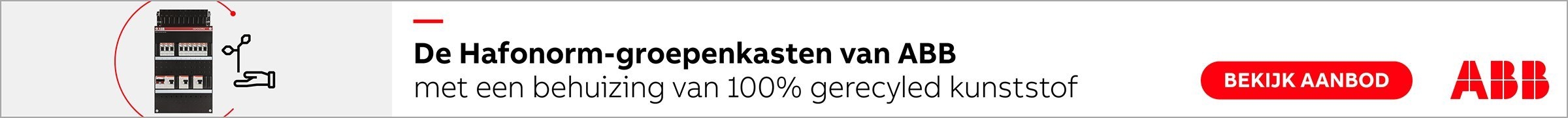 ABB Hafonorm comfort-kasten met DS301C-aardlekautomaten