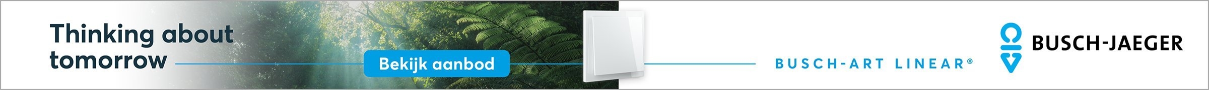 Kies voor Busch-Jaeger's Busch-art Linear. Uiteraard bij Rexel.