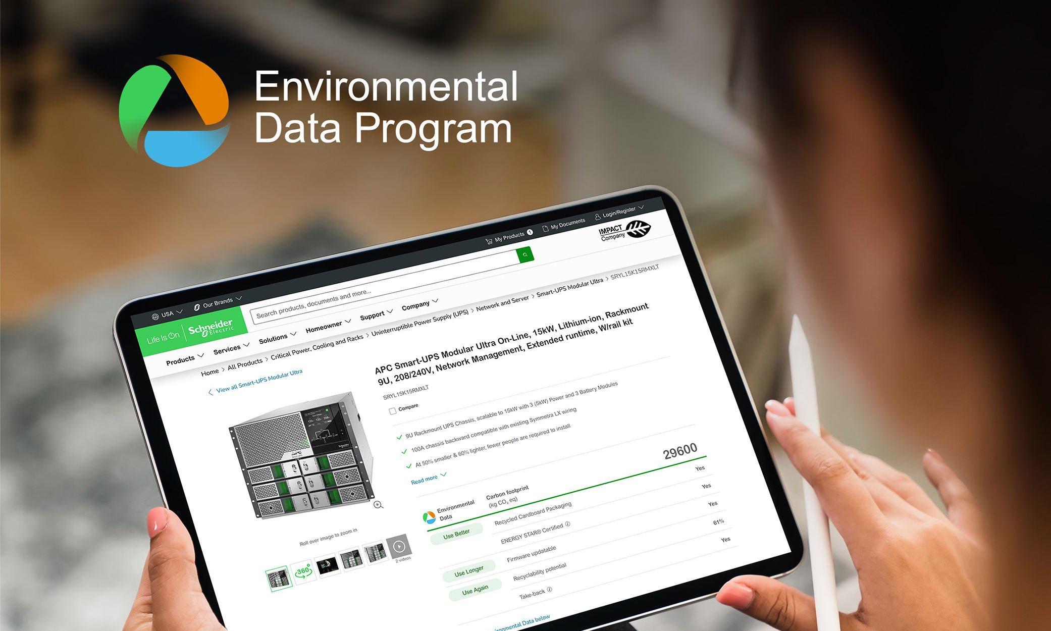 Schneider Electric Enviromental Data program