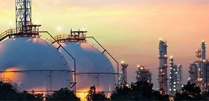 Explosiegevaarlijke industriële omgeving.