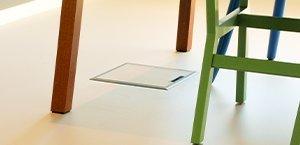 Vloerdoos van OCS BACHMANN geïnstalleerd in de vloer