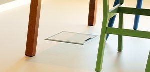 Vloerdoos van OCS BACHMANN geïnstalleerd in de vloer