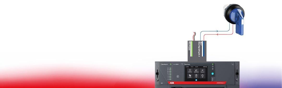 De RELT-module van ABB op een rood witte achtergrond