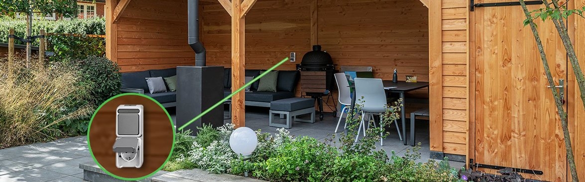 Tuinhuis met schakelmateriaal voor buiten van Schneider Electric