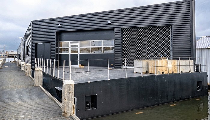 Het explosieveilig boothuis voor het waterstofschip Neo Orbis