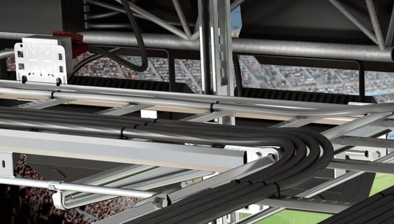 Wibe ladderbanen van Stago in een industriële omgeving