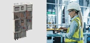Vrouwelijke installateur bezig met VMS systeem en een VMS product