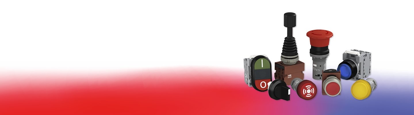 Machinebediening van ABB zoals drukknoppen en signaallampen