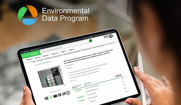 duurzaam programma van Schneider Electric op de tablet