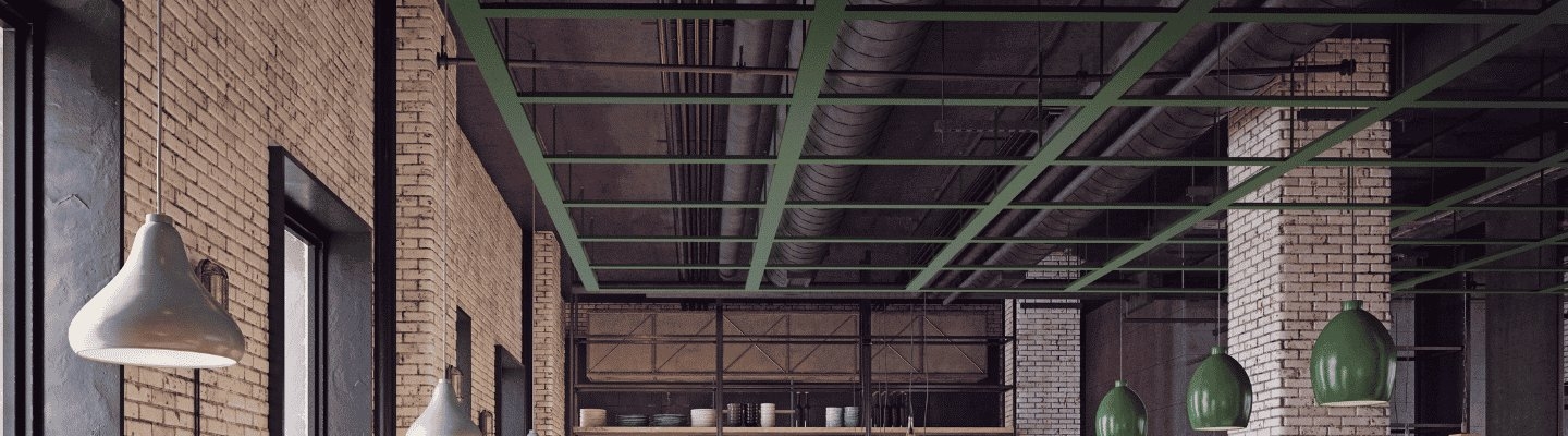 Designkabelgoten in een ruimte aan het plafond