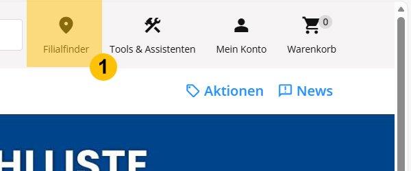 Standortsuche für nicht eingeloggte Kunden