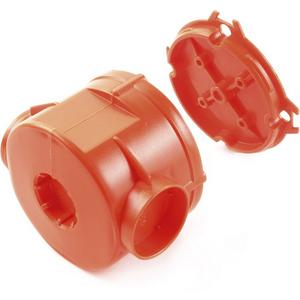 Betonbaudosen - Schalterdose einfach Einbauhöhe 49mm 2 Rohreingänge bis Ø25mm - 026294