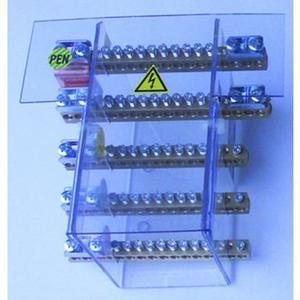 Sammelschienensystem für Verteiler - Sammelschienensystem 125A/5pol Anschlußmöglichkeiten 10x10mm2 - SS10-5