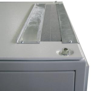 Einführungsflansch für Kleingehäuse/Schaltschrank - Einfachflansch mit Moosgummi Kabeleinführung Breite A,oben - FL-A-O/1