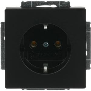 Steckdose - SCHUKO Steckdosen-Einsatz schwarz matt - Plattform 63 - 2CKA002011A3883