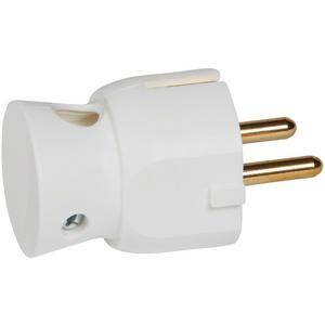 SCHUKO-Stecker - Schuko-Stecker mit seitlicher Kabeleinführung weiß - 050316