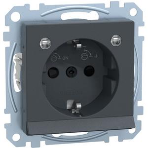 Steckdose - SCHUKO-Steckdose m. Lichtausl. u. LED-Bel.-Modul BRS StK ant - MEG2304-0414