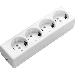 Steckdosenleiste - Tischverteiler ohne Kabel 4-fach reinweiß - 1040/KWS
