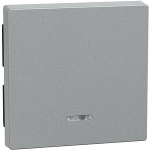 Abdeckung für Schalter, Taster, Dimmer, Jalousie - Wippe mit Kontrollfenster aluminium - 431060