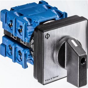 Voltmeterumschalter - Umschalter 3-polig 30° Schaltwinkel mit 0-Stellung RZ 4-Lochbefestigung - 70014593