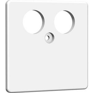 Multi-Einsatz/Abdeckung für Daten- und Kommunikations-Anschlusstechnik - Zentralplatte für TV 50x50mm reinweiss - HAXHSE-G0201-C001