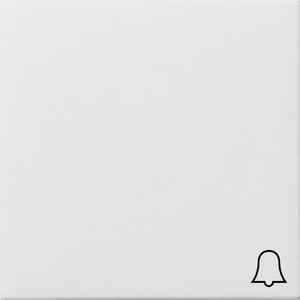 Abdeckung für Schalter, Taster, Dimmer, Jalousie - Wippe Symbol Klingel Flächenschalter reinweiß - 0286112