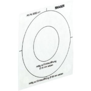 Zubehör für Dose/Gehäuse für Montage in der Wand/Decke - Hohlwand Dichtfolie für Ø 35 mm und für Ø 68 mm - A9060-41