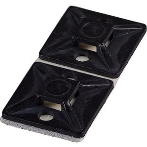 Befestigungssockel und -element für Kabelbinder - Klebesockel schwarz bis 3,6mm 19x19mm - 262161