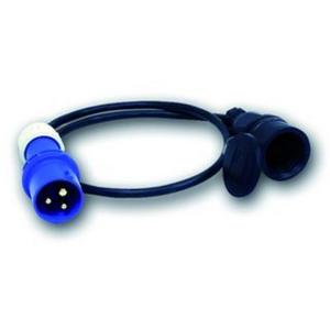 CEE-Steckdosen-Kombination - Adapterkabel CEE 3x16A -Schutzkontaktkupplung 0,75m - E-Z-KABEL-4