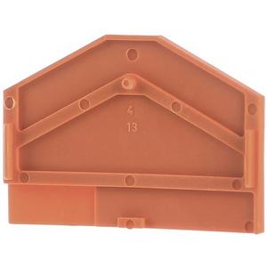 Abschluss- und Zwischenplatte für Reihenklemme - Abschluss- und Zwischenplatte 2,5 mm dick orange - 280-313