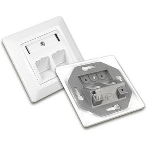 Kommunikationsanschlussdose Kupfer - UP Rahmenset 2fach f.Keystone - ET-25085RT