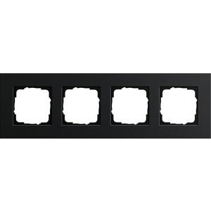 Abdeckrahmen - 4-fach Abdeckrahmen für Esprit Aluminium schwarz - 0214126