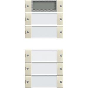 Tastwippe KNX - Wippenset 5-fach Plus (2+3) mit Beschriftungsfeld System 55 cremeweiß - 214501