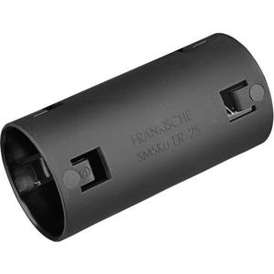 Muffe für Installationsrohre - Kunststoff Krallenmuffe 25 schwarz halogenfrei zugfest - 25940025