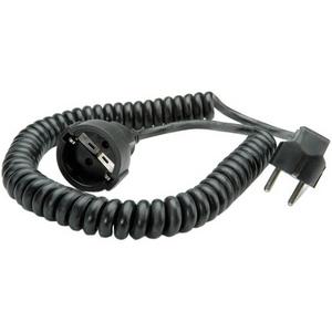 Wendelleitung - Spiralverlängerung Schuko ohne Kupplung YMM-J 3 x 1 mm² 0,5 m Arbeitslänge 2m - 116.621.701