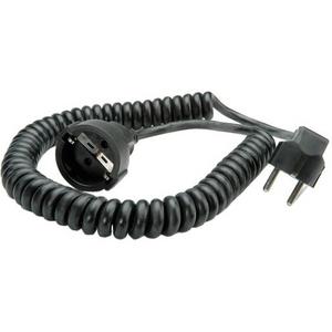 Wendelleitung - Spiralverlängerung Schuko YMM-J 3 x 1,5 mm² 1 m Arbeitslänge 4 m schwarz - 116.721.811