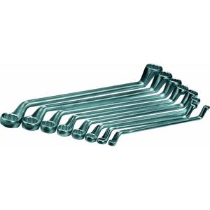 Schraubenschlüsselset - Zwölfkant Bundschlüssel Satz 12teilig DIN 838 tief gekröpft (75°) - 112432